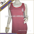 100%cotton yarm dyed stripe casual womens tank top